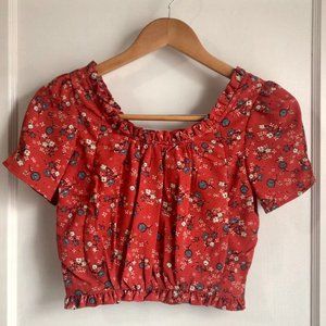 Scarlet Floral Crop Top